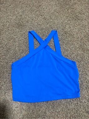 Cobalt Blue Crossback Crop Top
